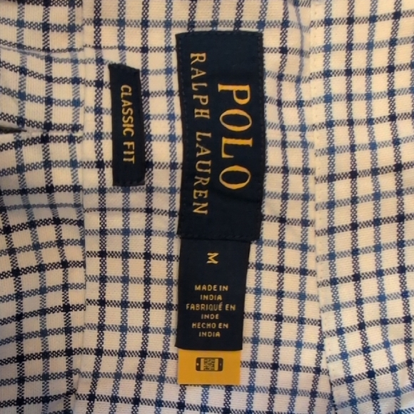Ralph Lauren Navy and White Plaid Shirt - Picture 4 of 6